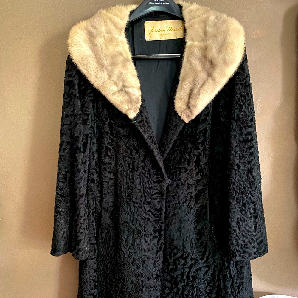 Vintage Silver Fox trimmed Coat